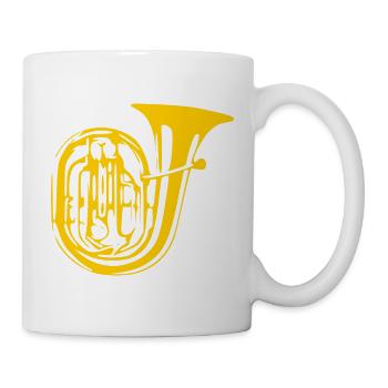 Tuba Blasmusik Geschenk Bläser  - Tasse - Weiß - Rechts