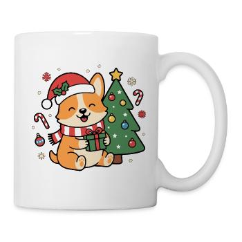 Süße Corgi-Weihnachtsbaum-Geschenk-Hundeliebhaber-Weihnachtsidee - Tasse - Weiß - Rechts