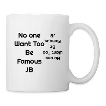Be Famous Retro-Neon-Tippfehler - Tasse - Weiß - Rechts