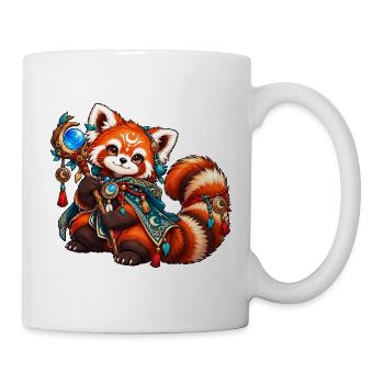 Kawaii Mystischer Roter Panda - Tasse - Weiß - Rechts