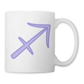 Schütze Tierkreiszeichen Pastel Lila - Tasse - Weiß - Rechts