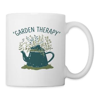 Garten Therapie Teekanne - Tasse - Weiß - Rechts