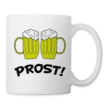 Zweier Bierkrüge Anstoß - Tasse - Weiß - Rechts