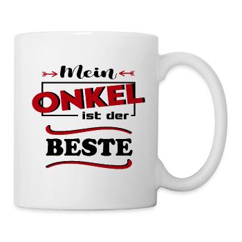 Mein Onkel ist der beste Baby Sprüche Familie Kind - Tasse - Weiß - Rechts