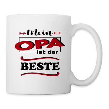 Mein Opa ist der beste Baby Sprüche Familie Kind - Tasse - Weiß - Rechts
