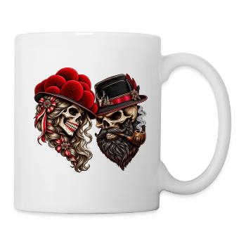 Schwarzwald Liebe – Totenkopf Paar - Tasse - Weiß - Rechts