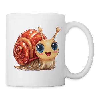 Kuschelschnelle Schnecke - Tasse - Weiß - Rechts