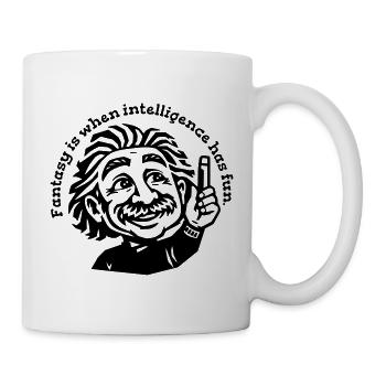 FANTASY = IQ + FUN - Tasse - Weiß - Rechts