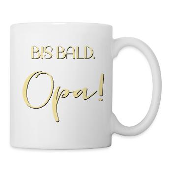 Schwangerschaft verkünden, Opa - Tasse - Weiß - Rechts