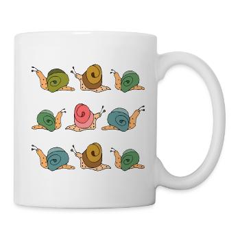 Schnecken - Tasse - Weiß - Rechts