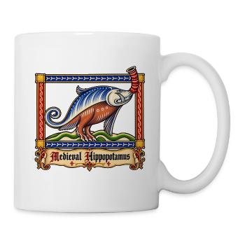 Das mittelalterliche Nilpferd - Tasse - Weiß - Rechts