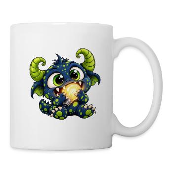 Nachtlichtfresser - Monster unter dem Bett Party - Tasse - Weiß - Rechts