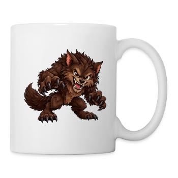 Werwolf - Monster unter dem Bett Party - Tasse - Weiß - Rechts