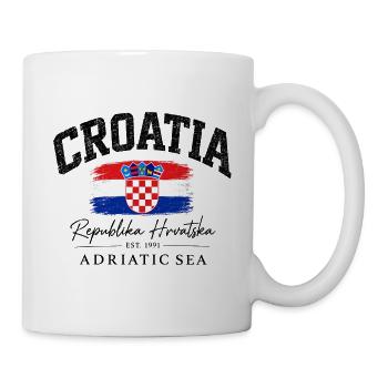 Croatia - Kroatien - Wappen - Mittelmeer - Adria - Tasse - Weiß - Rechts