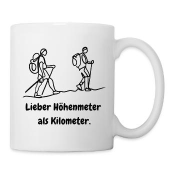 lieber höhenmeter als kilomenter - Tasse - Weiß - Rechts