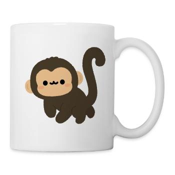 Spider Monkey Cartoon Charm - Tasse - Weiß - Rechts