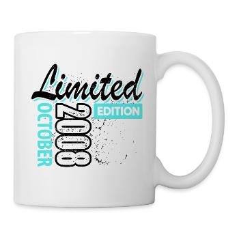 Limited Edition October 2008 Geburtstag Geschenk - Tasse - Weiß - Rechts