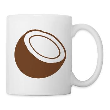 Kokosnuss Lebensmittel Geschenkidee Design Obst - Tasse - Weiß - Rechts