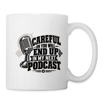 Lustiger Podcaster Content Creator Blogger Media Art - Tasse - Weiß - Rechts