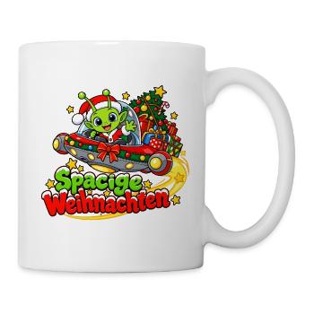 Weihnachts Alien - Tasse - Weiß - Rechts