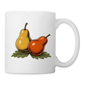 Birnen und Herbstblätter - Tasse - Weiß - Rechts
