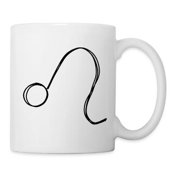 Sternzeichen Löwe handgezeichnet - Tasse - Weiß - Rechts