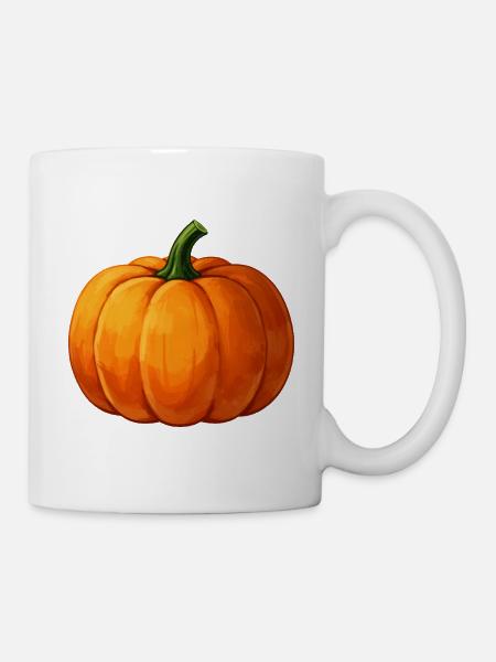 Herbstkürbis - Tasse - Weiß