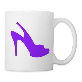 Violette Stiletto Silhouette - Tasse - Weiß - Rechts