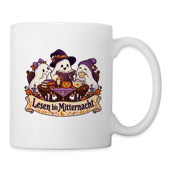 Geister-Leseclub: Lesen bis Mitternacht - Tasse - Weiß - Rechts