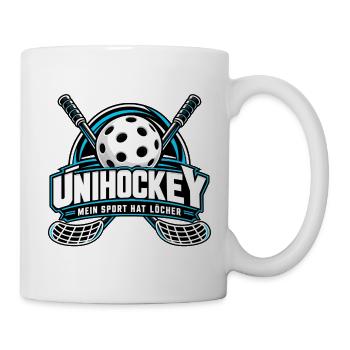 Unihockey Ballnetz Logo - Tasse - Weiß - Rechts