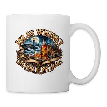 Islay Whisky Herzschlag - Tasse - Weiß - Rechts