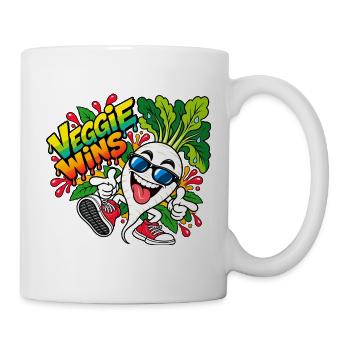Veggie Wins Rettich - Tasse - Weiß - Rechts