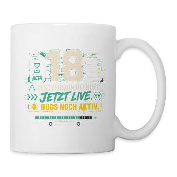 18 Geburtstag Gamer Geschenk Volljährigkeit Gaming - Tasse - Weiß - Rechts