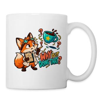 Warum macht er das? - Tasse - Weiß - Rechts