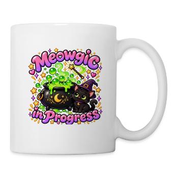 Meowagic in Progress – Katzenzauber Neon - Tasse - Weiß - Rechts