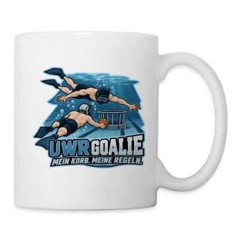 Unterwasser Rugby Goalie - Tasse - Weiß - Rechts