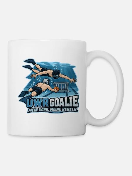 Unterwasser Rugby Goalie - Tasse - Weiß