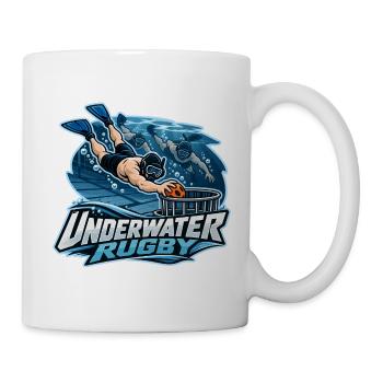 Unterwasser Rugby Logo - Tasse - Weiß - Rechts