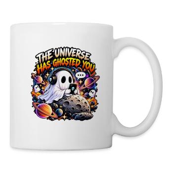 Das Universum hat dich geghostet – Kosmisches Halloween - Tasse - Weiß - Rechts