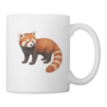Roter Panda süßes Waldtier - Tasse - Weiß - Rechts