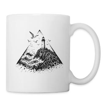 Dunkler Glitzer-Weihnachtsbaum - Tasse - Weiß - Rechts