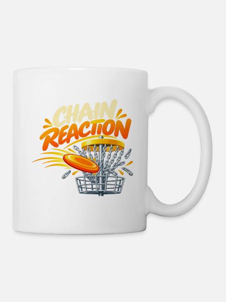 Kettenreaktion Disc Golf - Tasse - Weiß