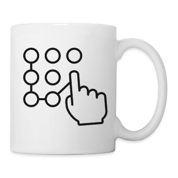 Touchscreen-Muster-Lockline-Symbol - Tasse - Weiß - Rechts