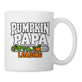 Kürbis Papa Loading - Tasse - Weiß - Rechts