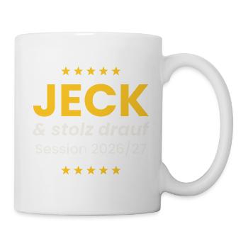 Jeck und stolz drauf Karneval Shirt Alaaf Session  - Tasse - Weiß - Rechts