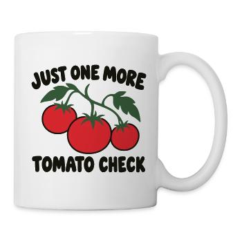 Tomatenanbausucht – lustiges Gartenzitat - Tasse - Weiß - Rechts