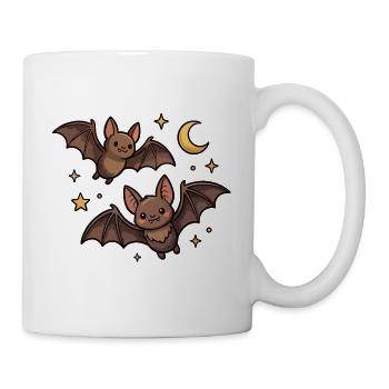 Fledermäuse mit dem Mond - Tasse - Weiß - Rechts