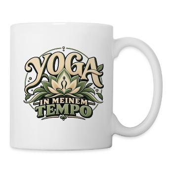 Yoga in meinem Tempo Ruhiges Yogamotiv - Tasse - Weiß - Rechts