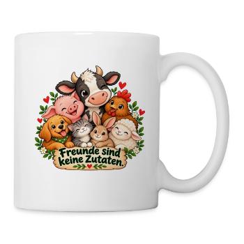 Freunde sind keine Zutaten  - Tasse - Weiß - Rechts
