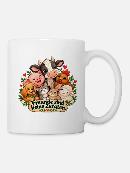 Freunde sind keine Zutaten - Tasse - Weiß